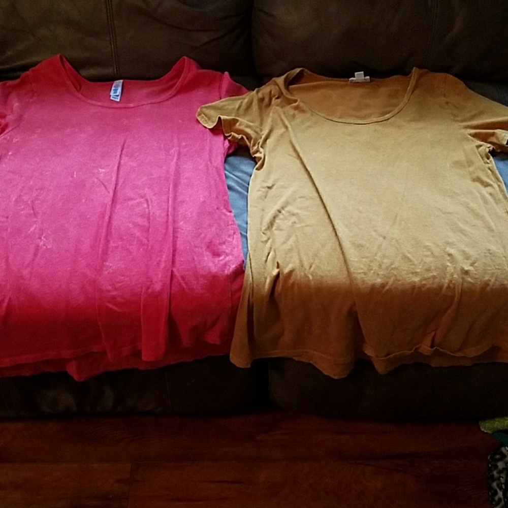 2 Lularoe Small acid wash Classic Ts